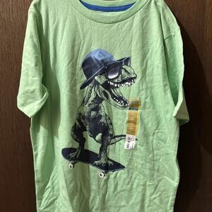 Green Dinosaur Graphic Kids T-Shirt